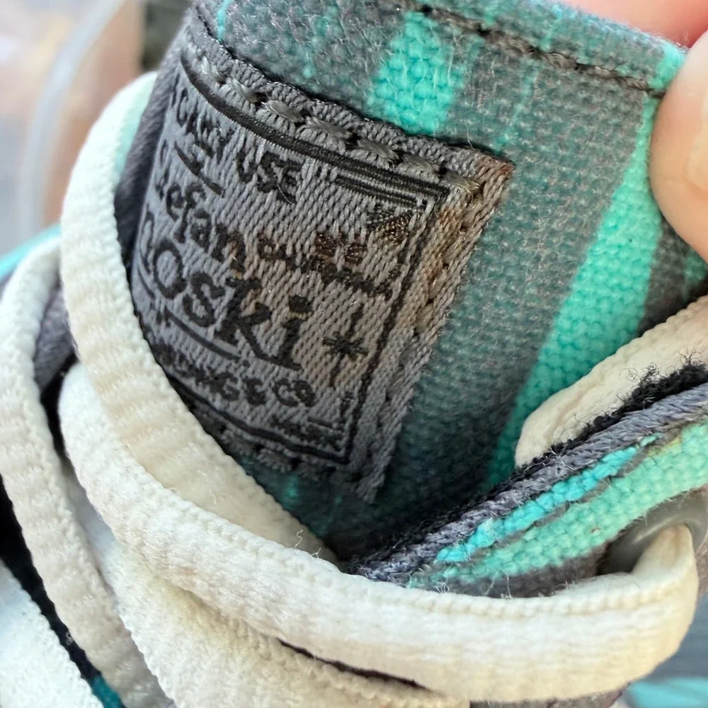 Nike SB‎ Stefan Janoski GS Kids Skate Shoes Grey Teal Stripe 689527-004 Size 2Y